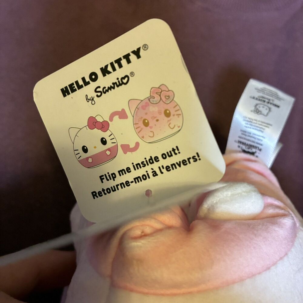 Hello Kitty 50th Anniversary Pink Reversible Plushie TeeTurtle Plushiverse NWT - Picture 3 of 9